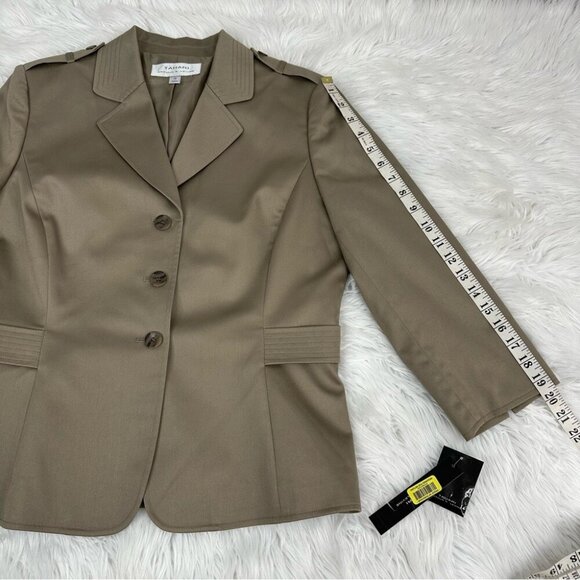 Tahari ASL Women’s NWT Teak Tan Spencerville Career Blazer Skirt Suit 10/C39/W31 - Picture 12 of 15
